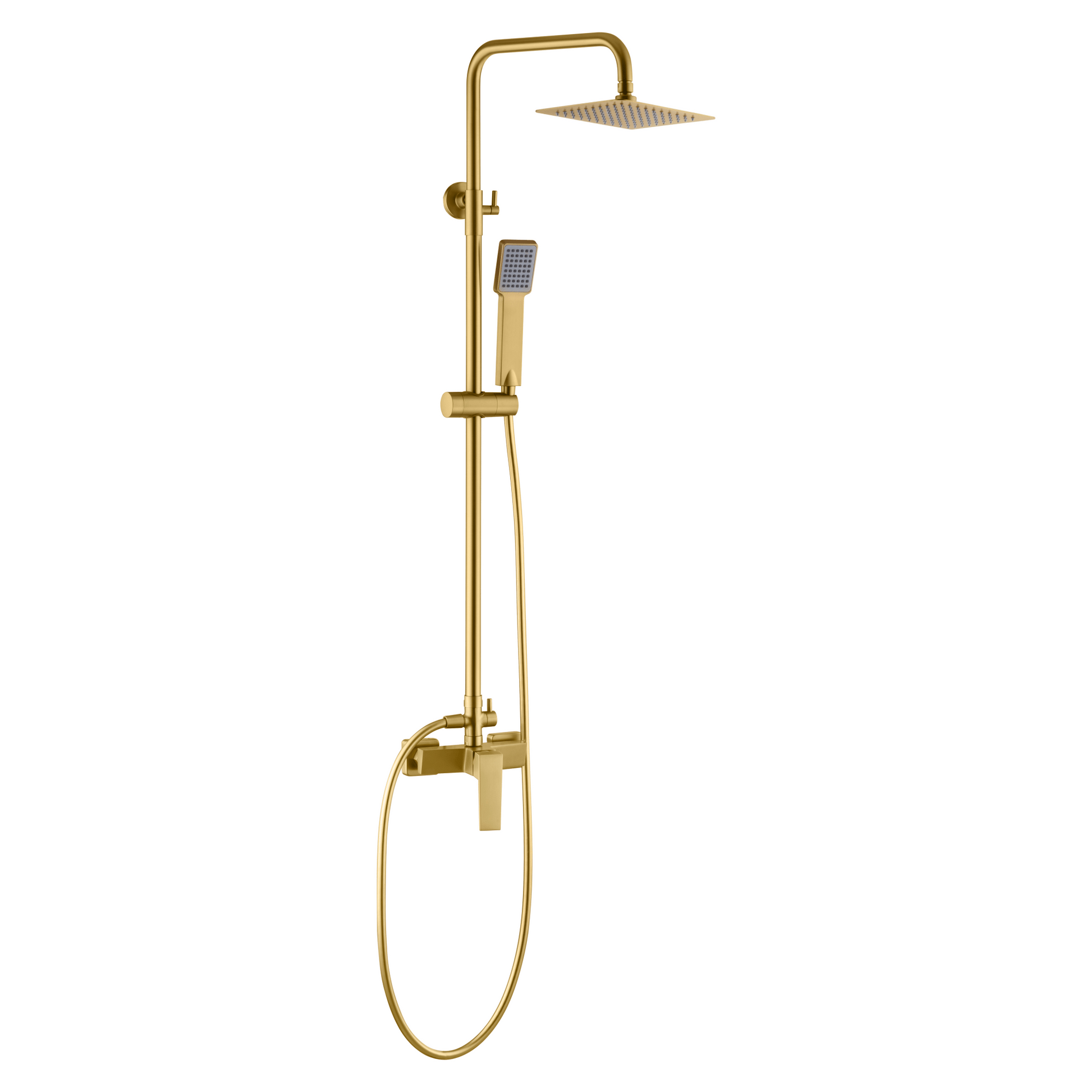 Imex - Conjunto ducha monomando Art oro cepillado - BricoandPool