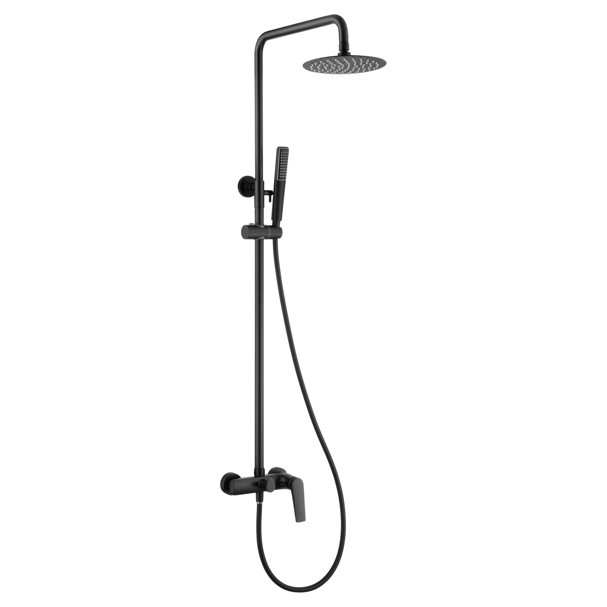 Imex - Conjunto ducha monomando Delos negro mate - BricoandPool