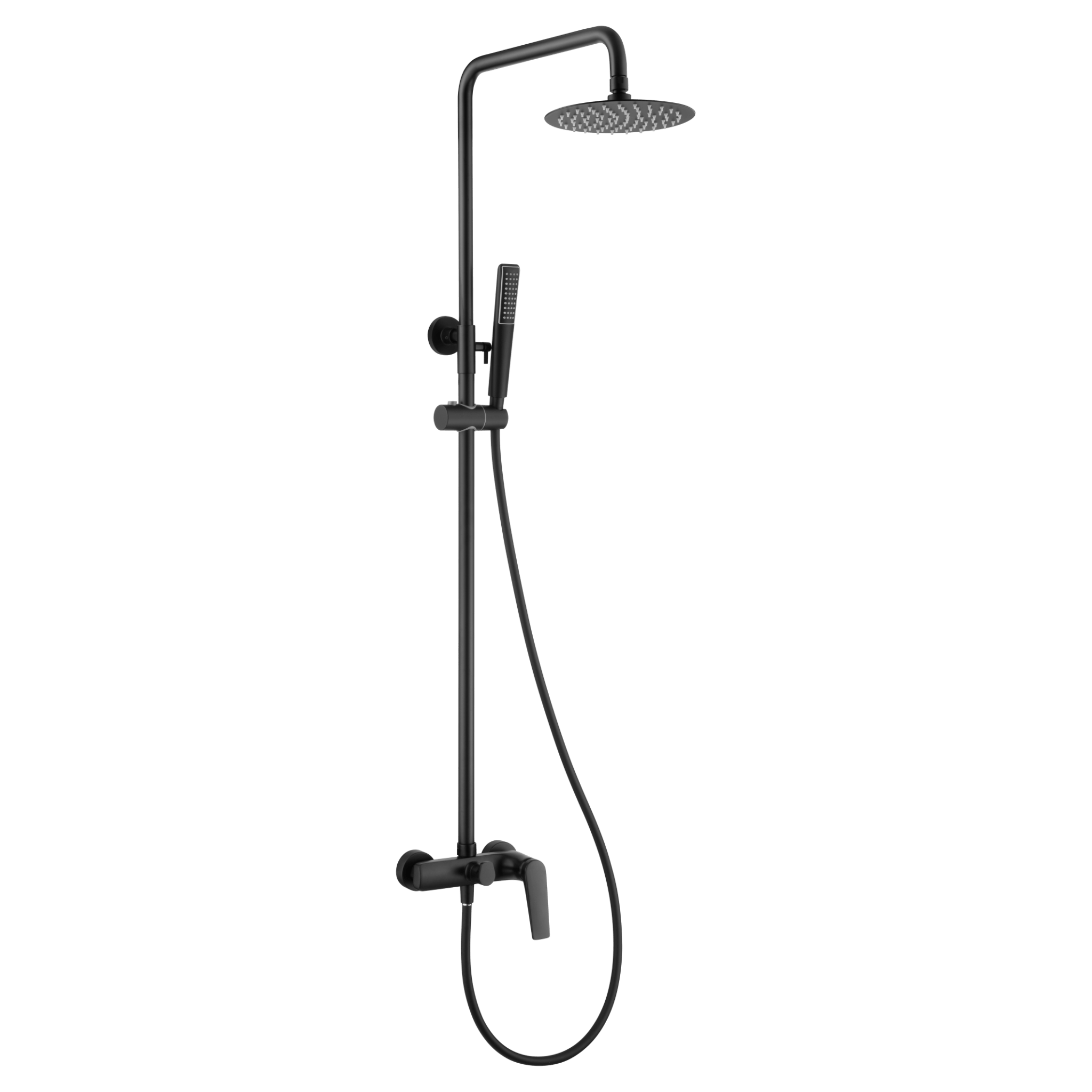 Imex - Conjunto ducha monomando Delos negro mate - BricoandPool