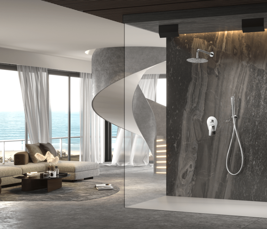 Imex - Conjunto ducha monomando empotrado Delos - BricoandPool