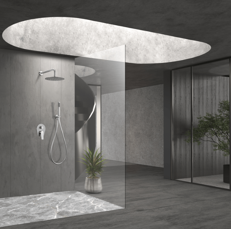 Imex - Conjunto ducha monomando empotrado Delos (acero S.316) - BricoandPool