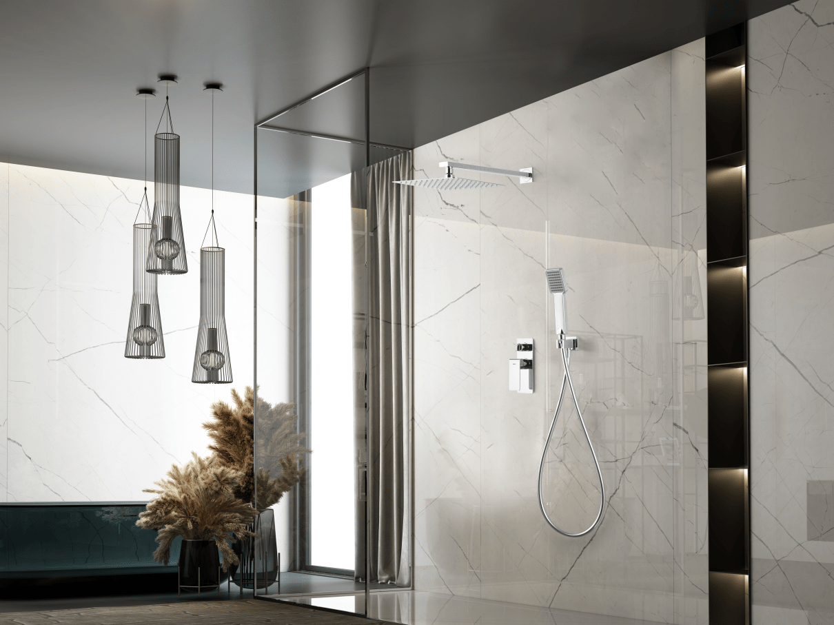 Imex - Conjunto ducha monomando empotrado Fiyi - BricoandPool