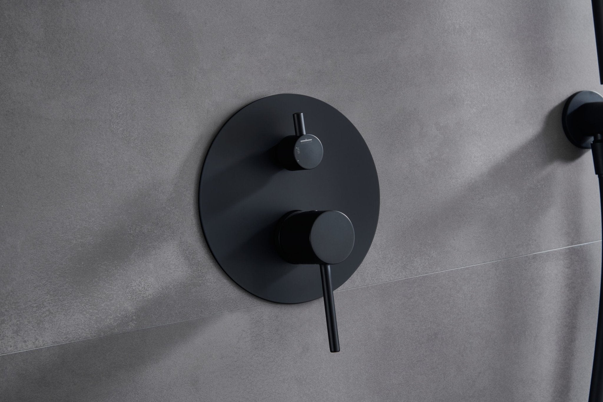 Imex - Conjunto ducha monomando empotrado Monza negro mate - BricoandPool