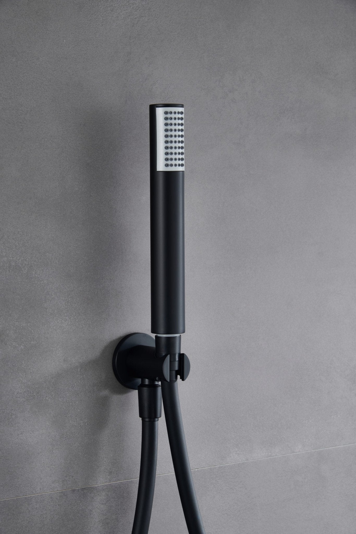 Imex - Conjunto ducha monomando empotrado Monza negro mate - BricoandPool