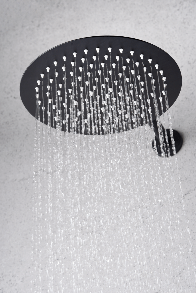 Imex - Conjunto ducha monomando empotrado Olimpo negro mate - BricoandPool