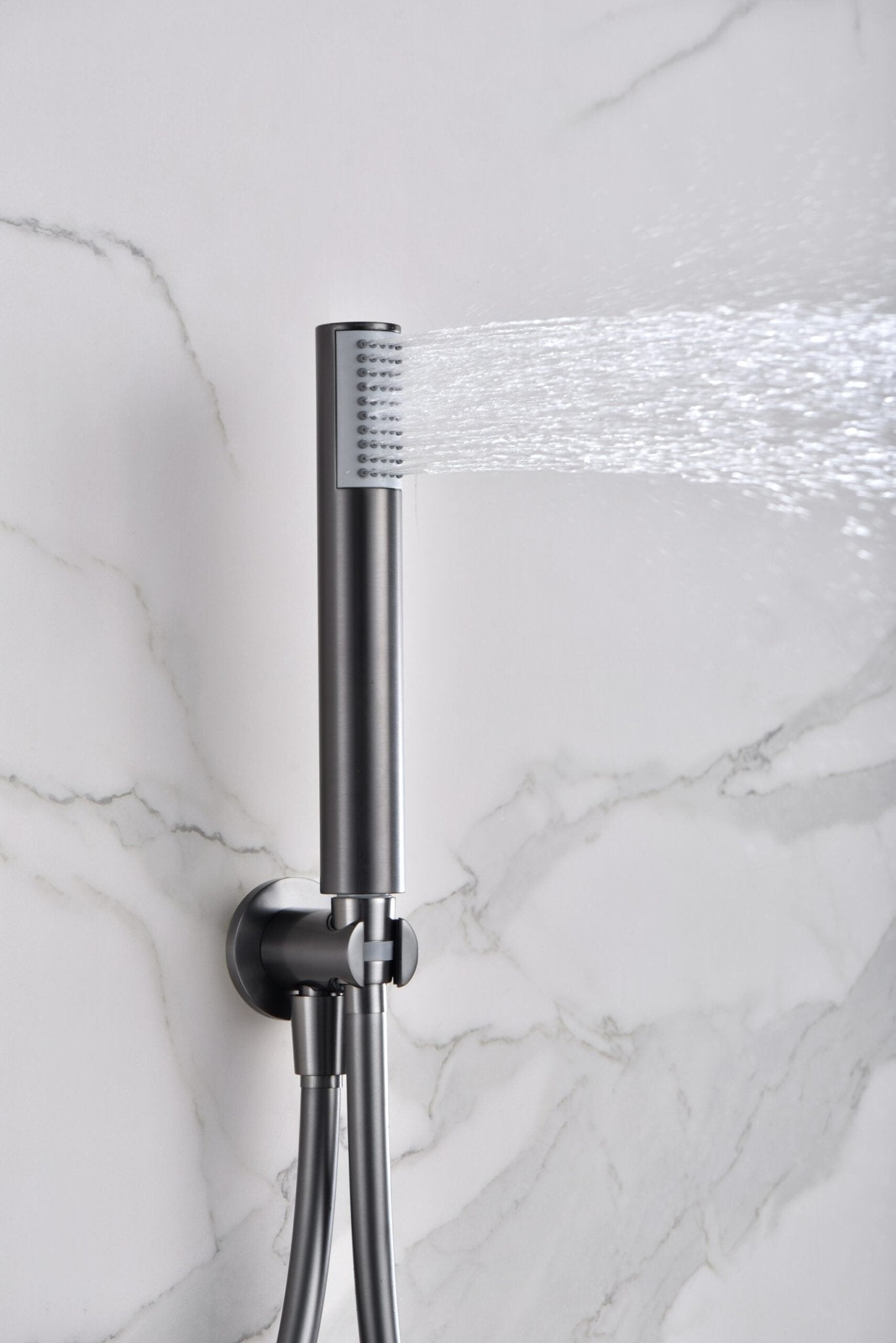 Imex - Conjunto ducha monomando empotrado Tívoli black gun metal - BricoandPool