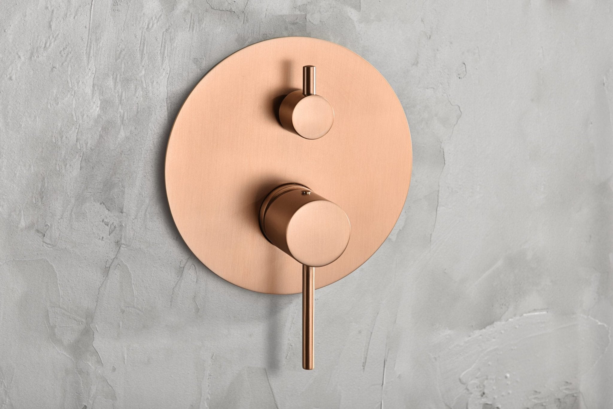 Imex - Conjunto ducha monomando empotrado Tívoli oro rosa cepillado - BricoandPool