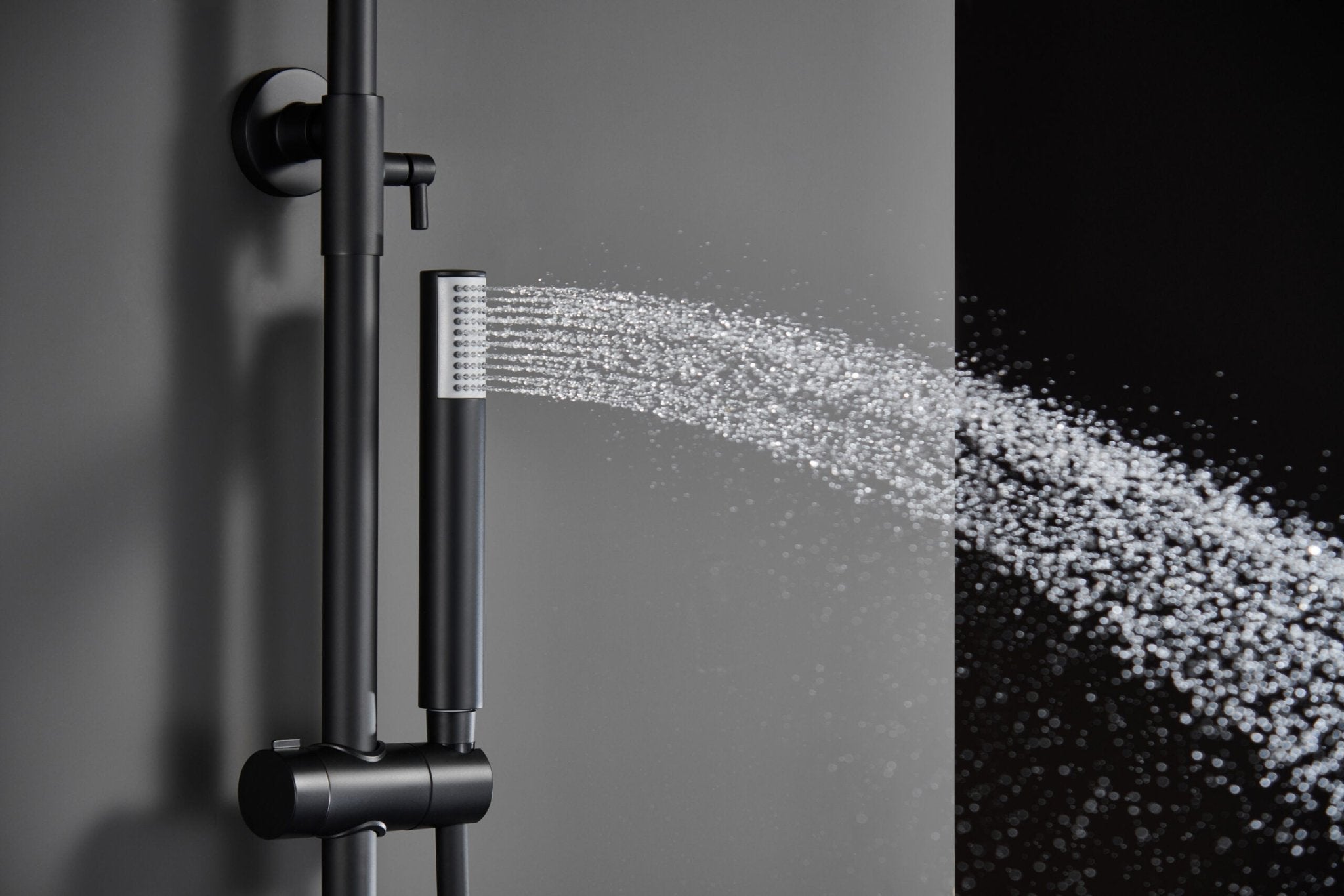 Imex - Conjunto ducha monomando Monza negro mate - BricoandPool