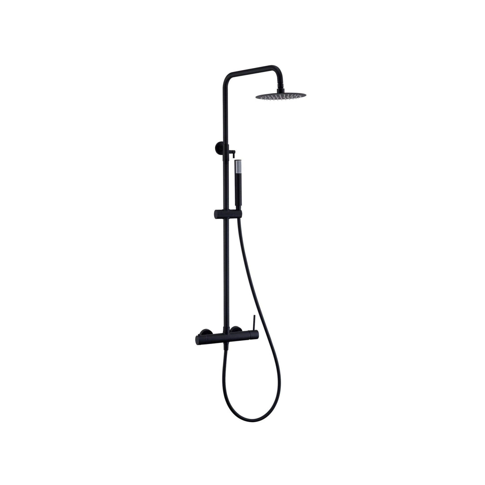 Imex - Conjunto ducha monomando Monza negro mate - BricoandPool