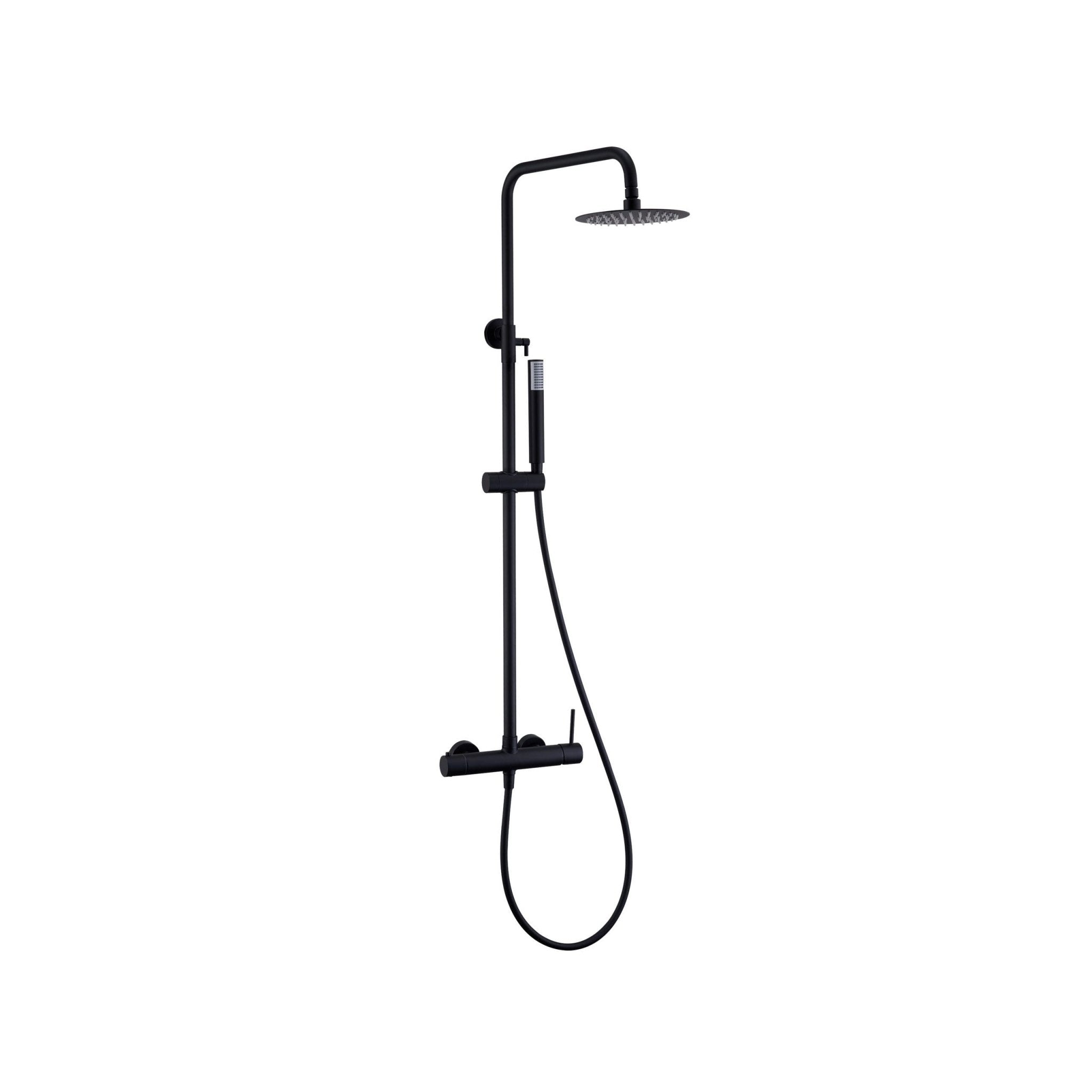 Imex - Conjunto ducha monomando Monza negro mate - BricoandPool