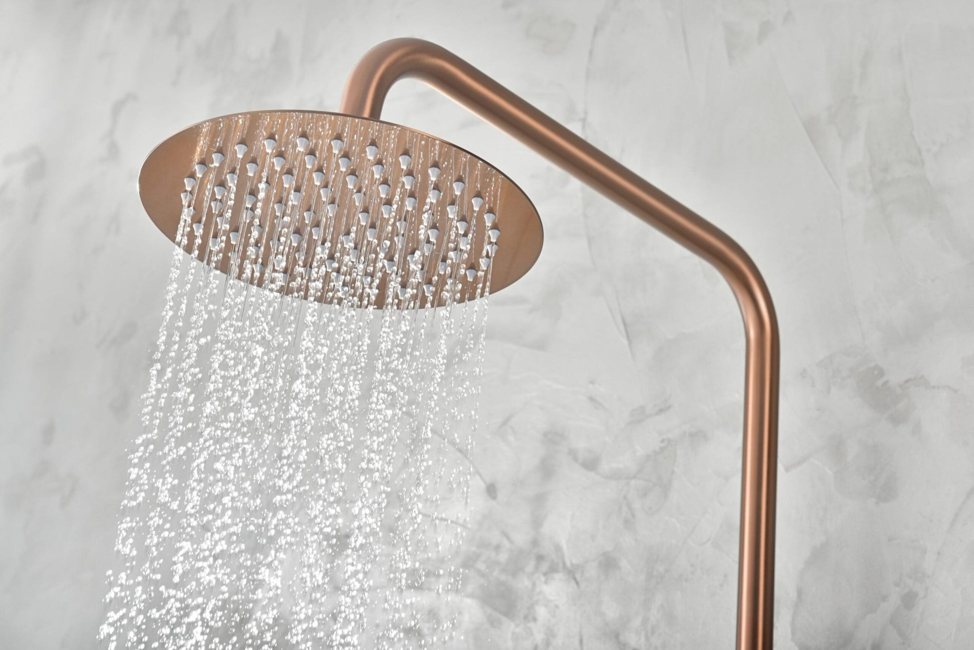 Imex - Conjunto ducha monomando Monza oro rosa cepillado - BricoandPool