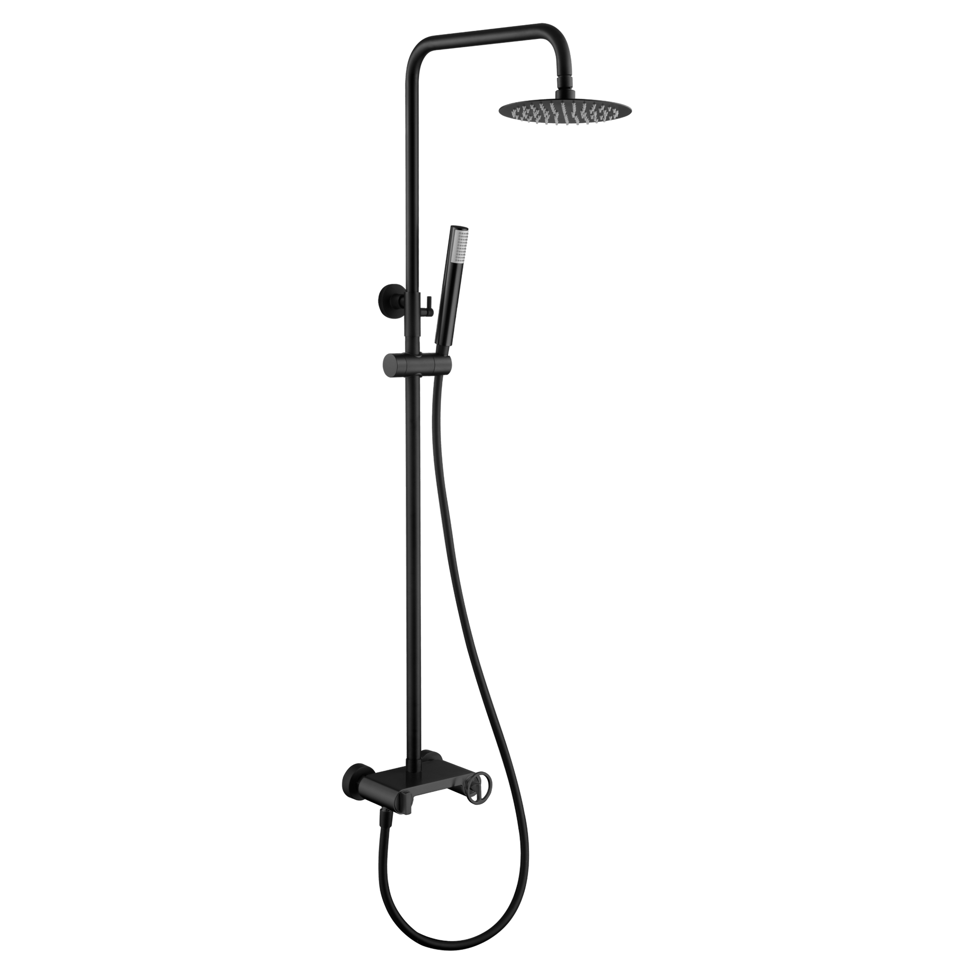 Imex - Conjunto ducha monomando Olimpo negro mate - BricoandPool