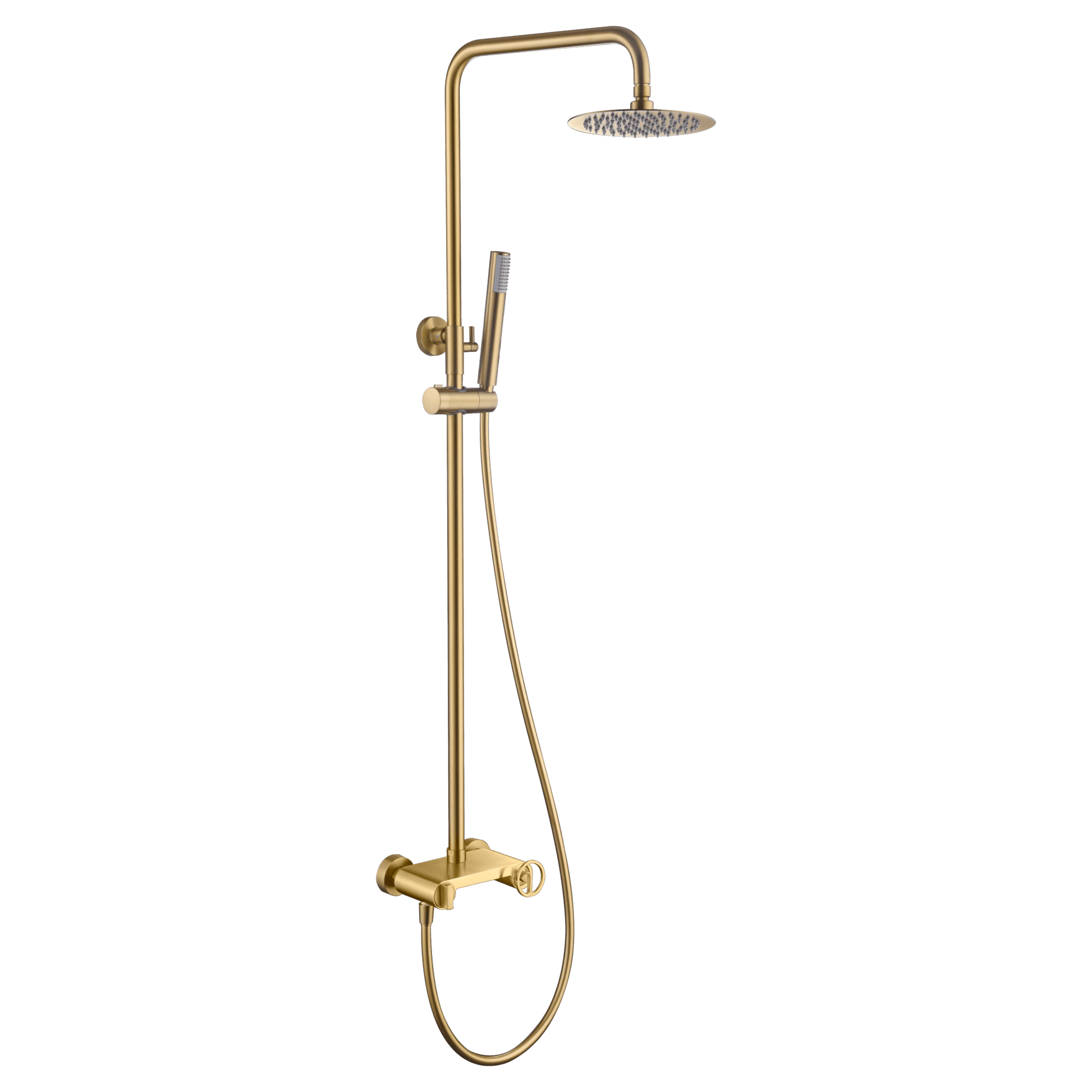 Imex - Conjunto ducha monomando Olimpo oro cepillado - BricoandPool