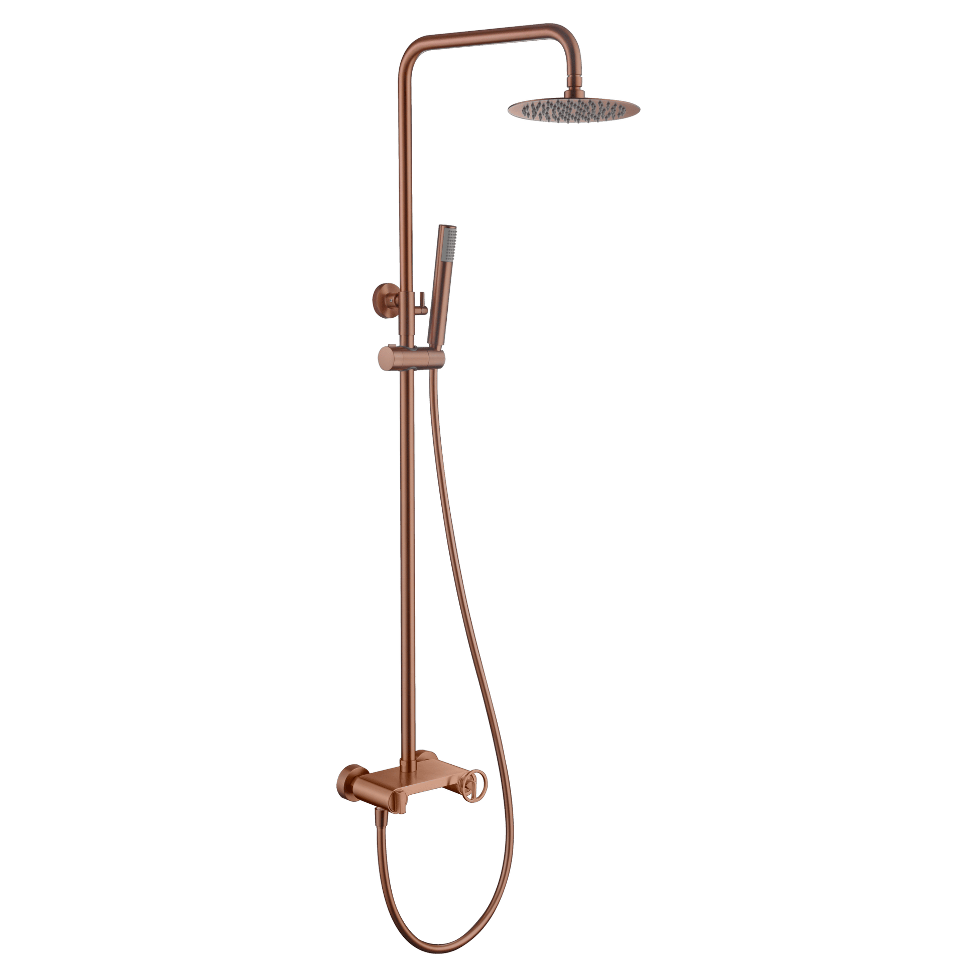 Imex - Conjunto ducha monomando Olimpo oro rosa cepillado - BricoandPool