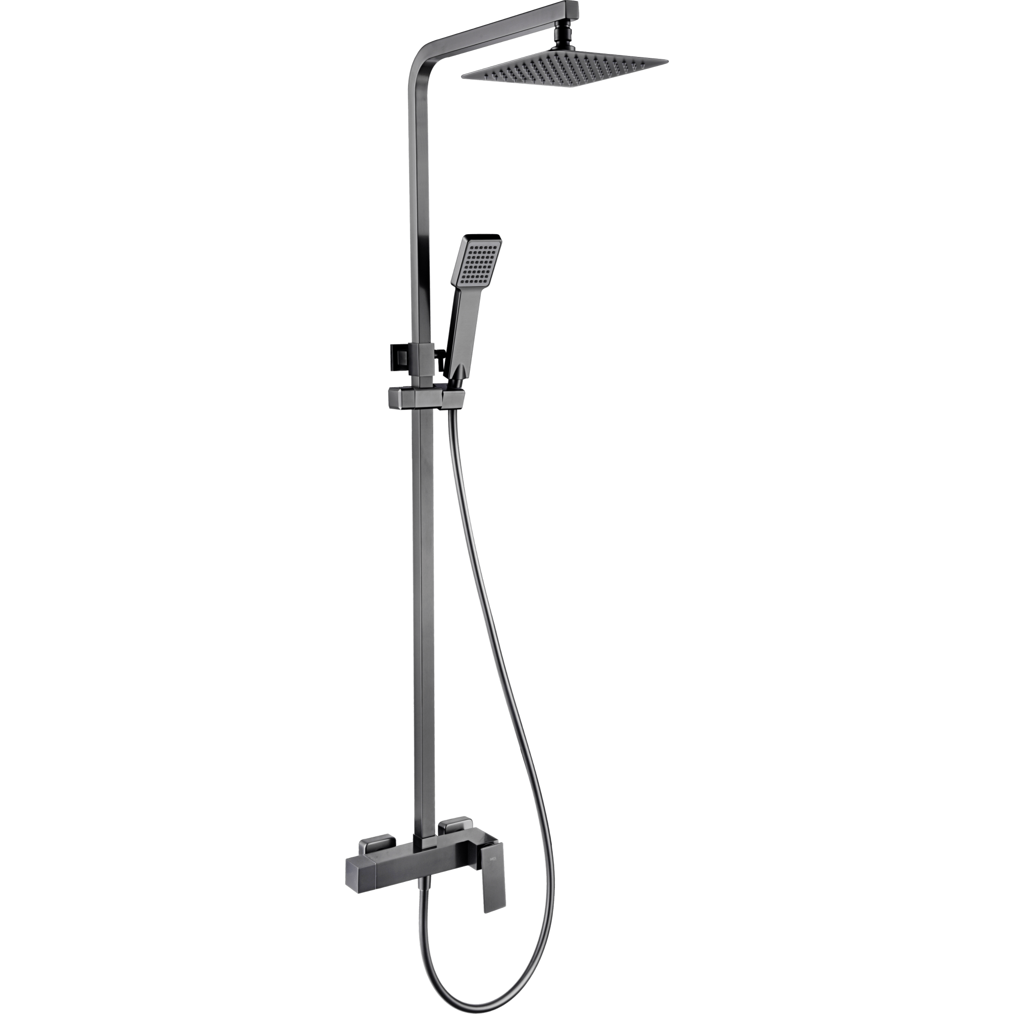 Imex - Conjunto ducha monomando Pisa black gun metal - BricoandPool