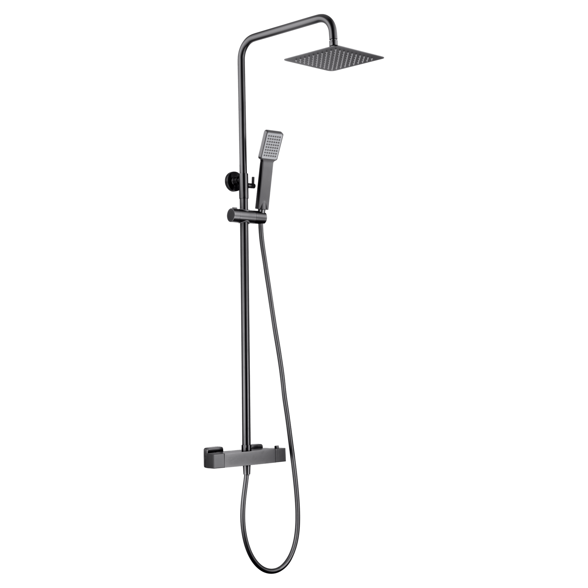 Imex - Conjunto ducha termostático Art black gun metal - BricoandPool