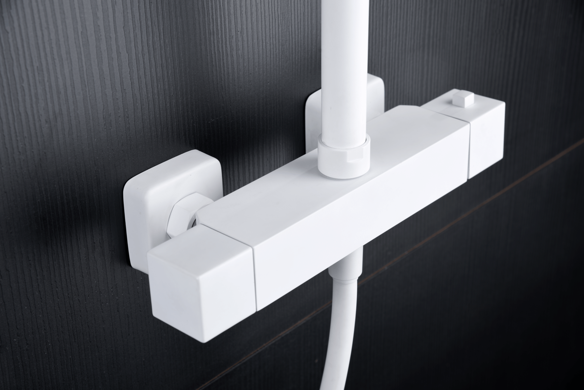 Imex - Conjunto ducha termostático Art blanco mate - BricoandPool