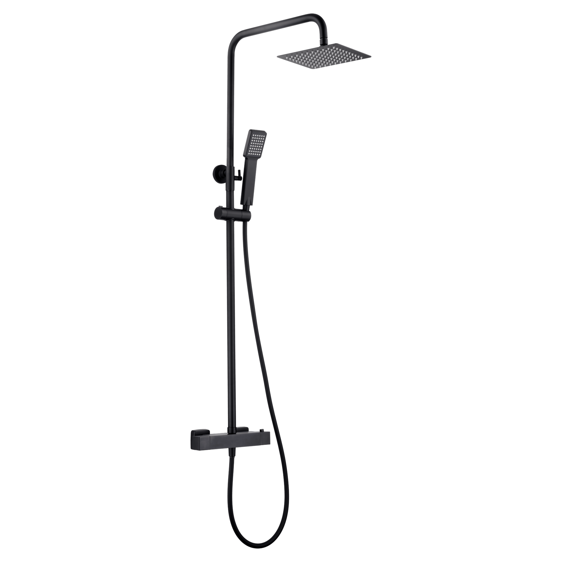 Imex - Conjunto ducha termostático Art negro mate - BricoandPool