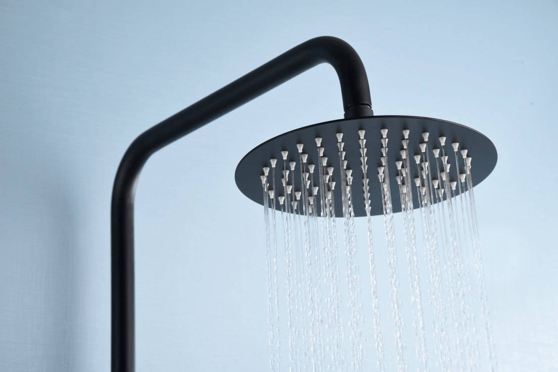 Imex - Conjunto ducha termostático Eco - Kent negro mate - BricoandPool