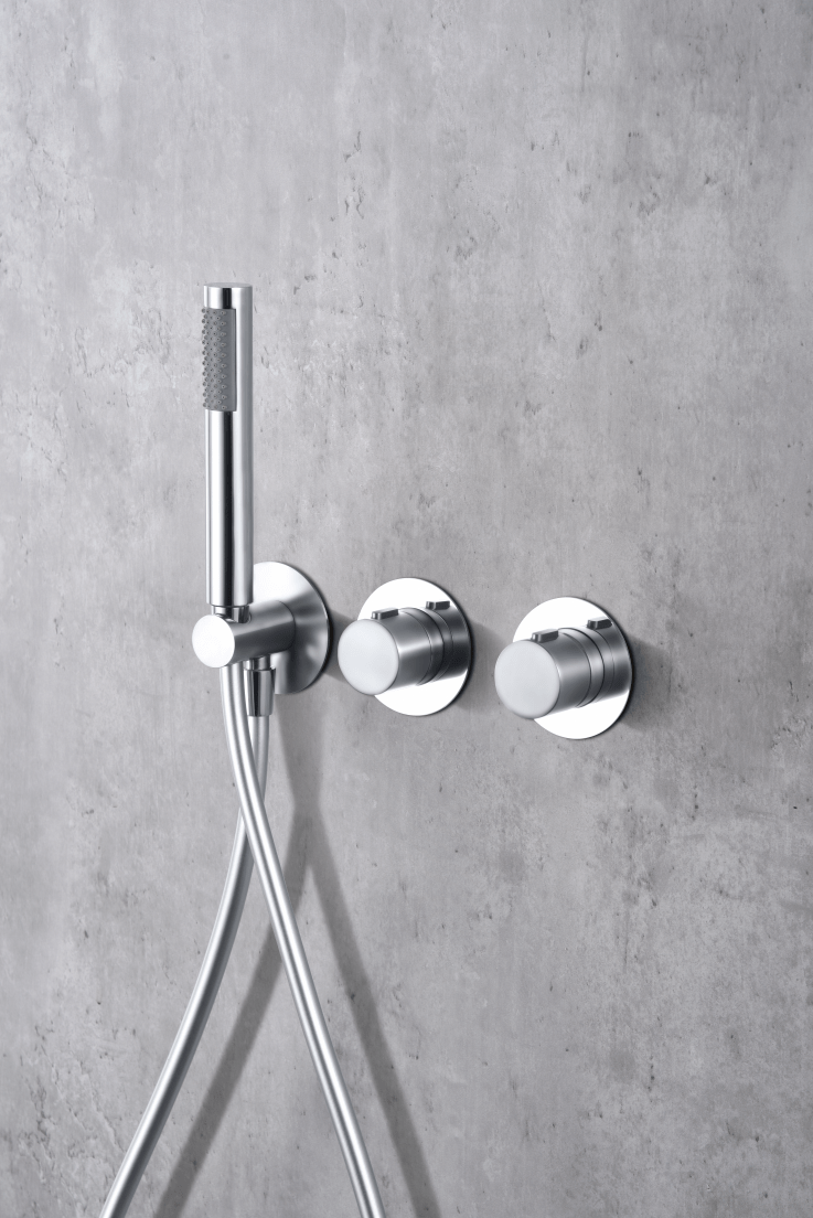 Imex - Conjunto ducha termostático empotrado Assen cromo - BricoandPool