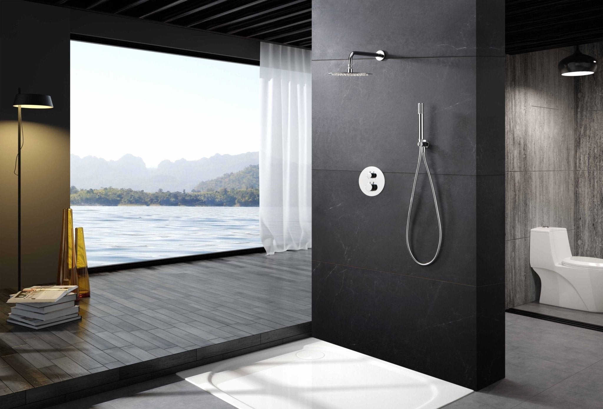 Imex - Conjunto ducha termostatico empotrado Monza - BricoandPool