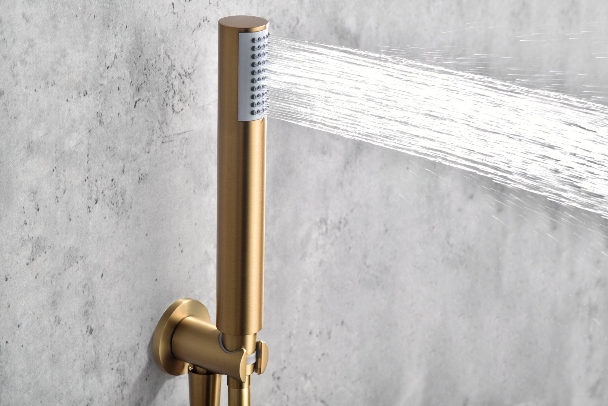 Imex - Conjunto ducha termostatico empotrado T’voli oro cepillado - BricoandPool