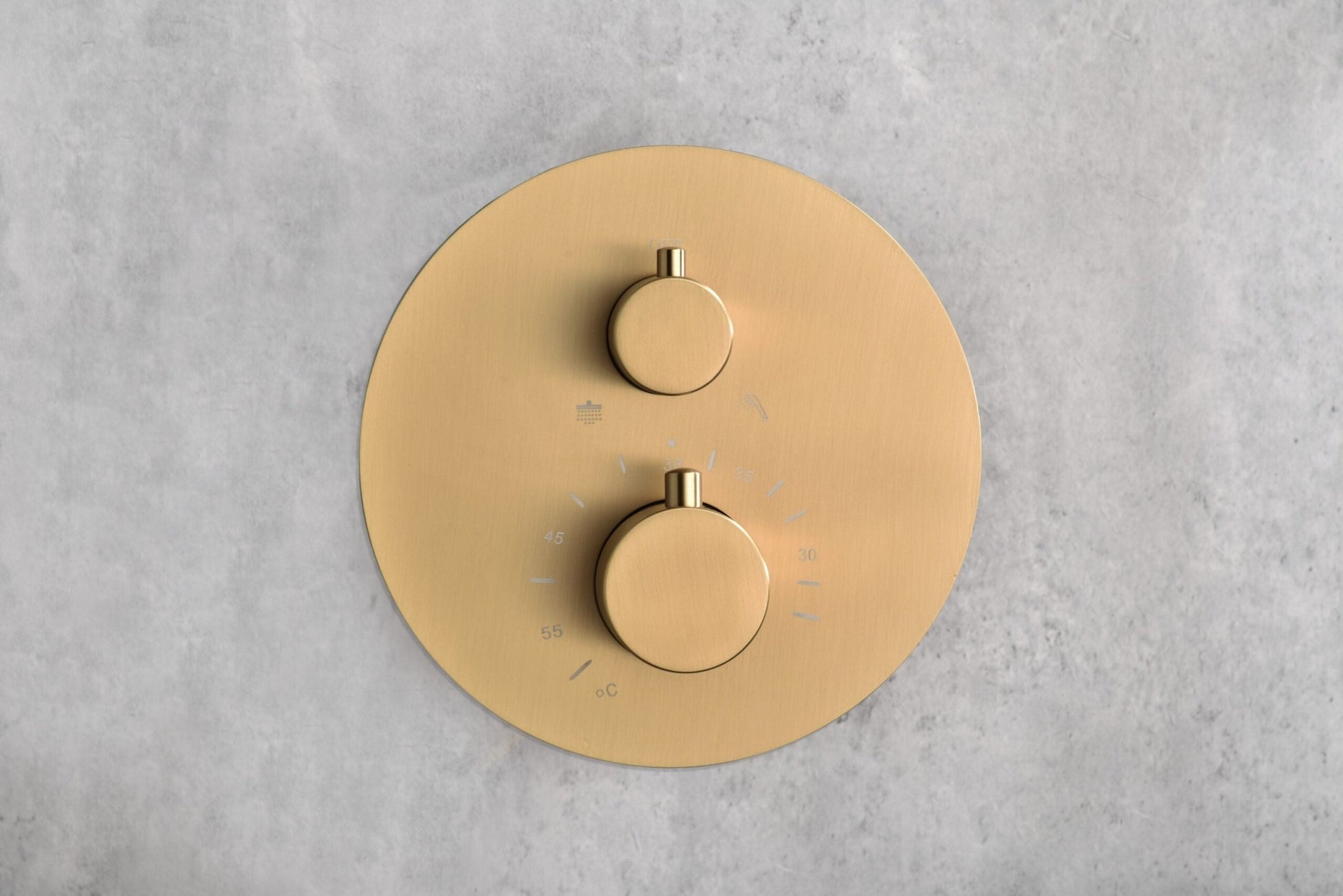 Imex - Conjunto ducha termostatico empotrado T’voli oro cepillado - BricoandPool