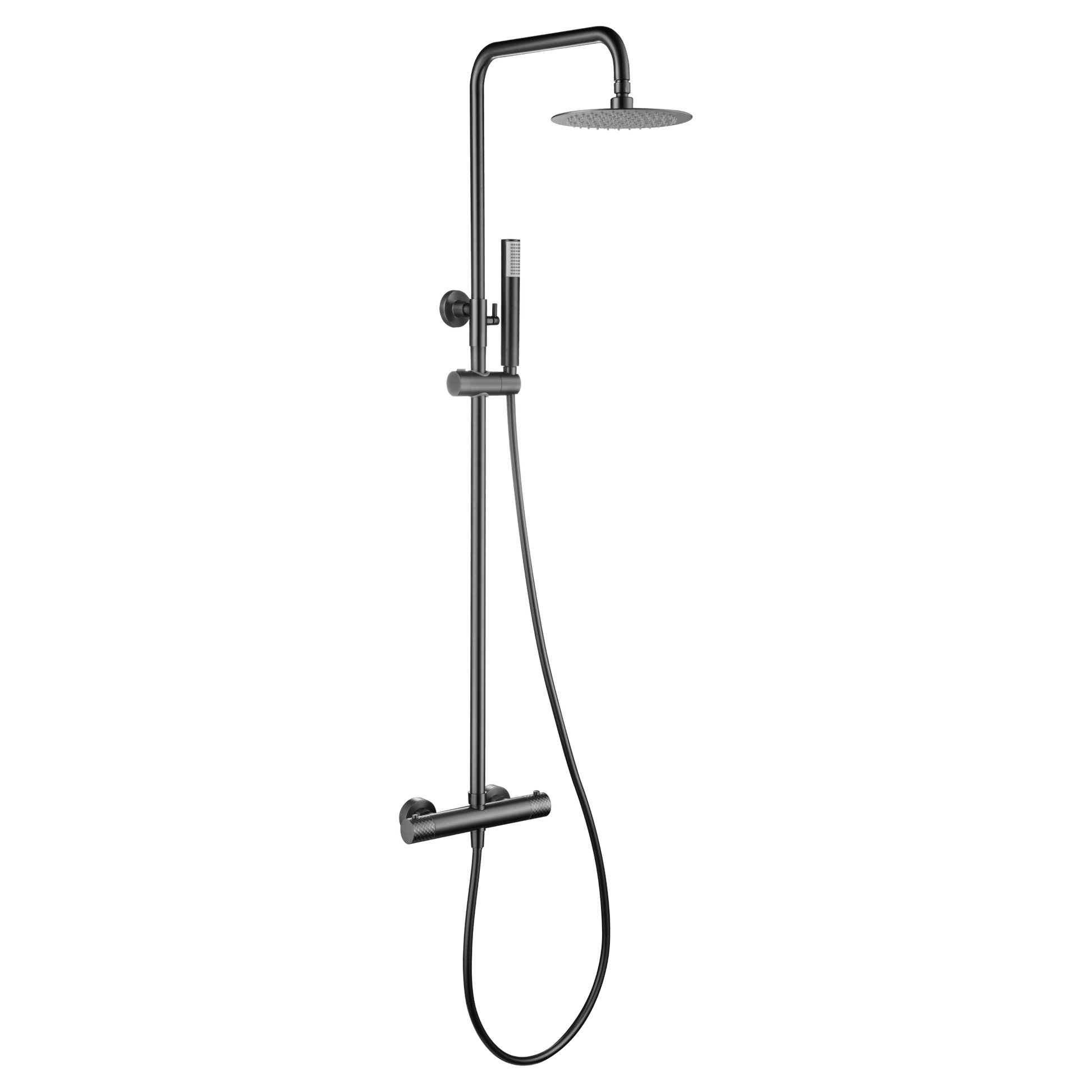 Imex - Conjunto ducha termostático Génova black gun metal - BricoandPool