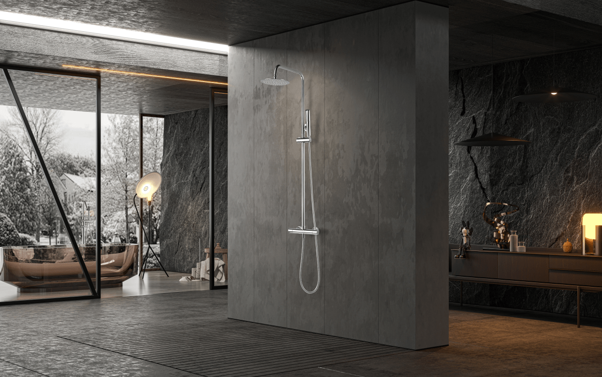 Imex - Conjunto ducha termostático Nápoles - BricoandPool