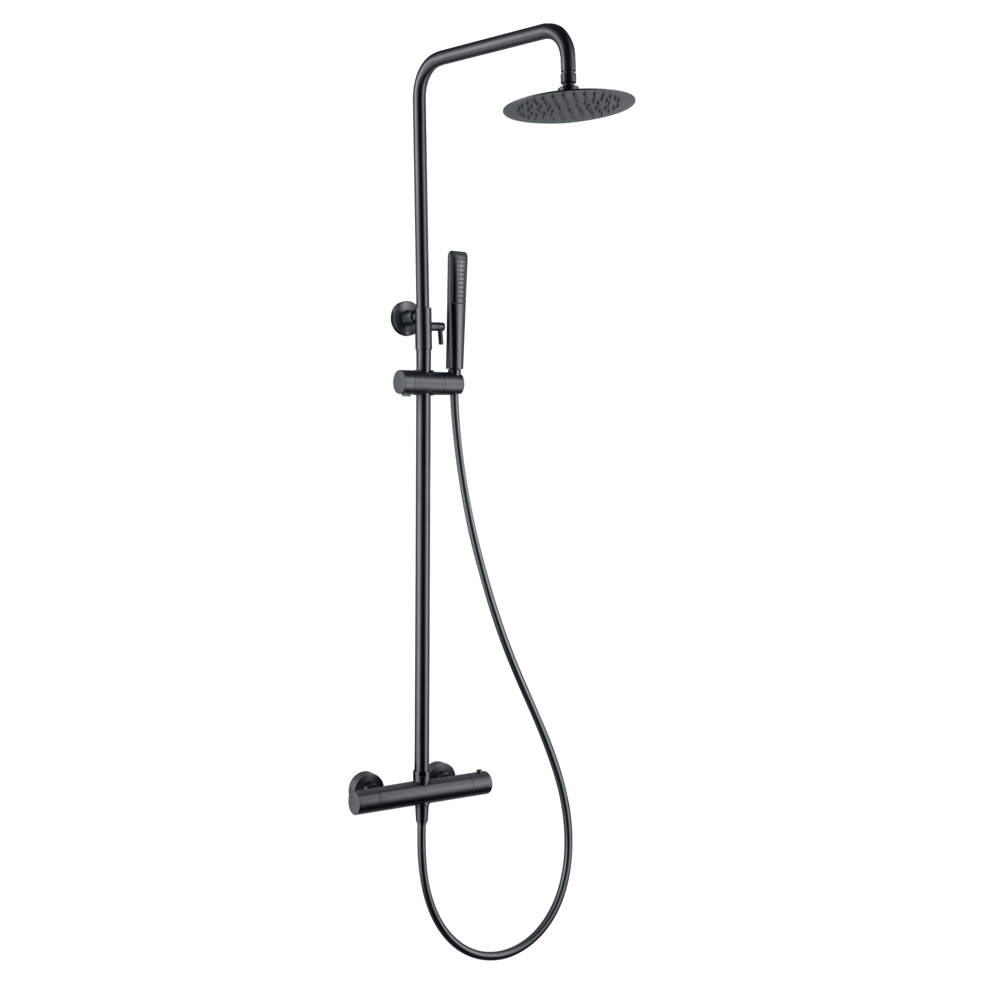 Imex - Conjunto ducha termostático Nápoles black gun metal - BricoandPool