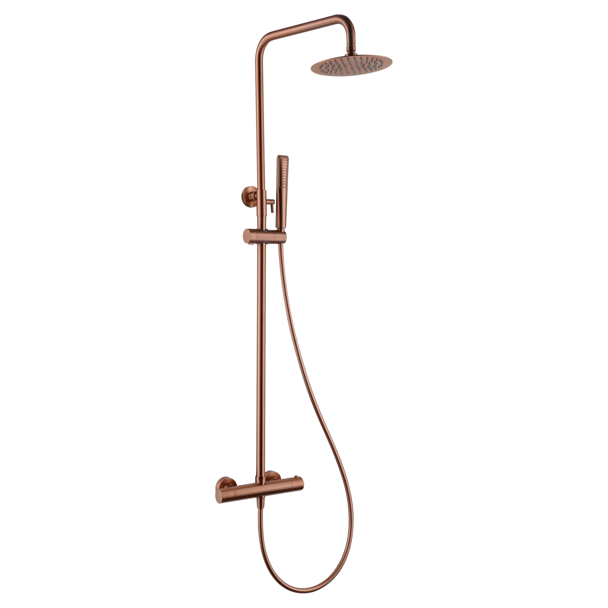 Imex - Conjunto ducha termostático Nápoles oro rosa cepillado - BricoandPool