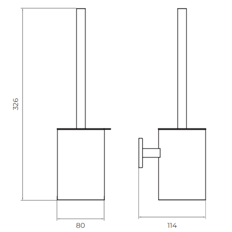 Imex - Escobillero pared Technic negro mate - BricoandPool