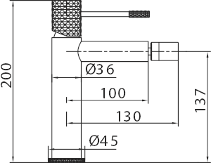 Imex - Génova grifo de bidé monomando negro mate - BricoandPool