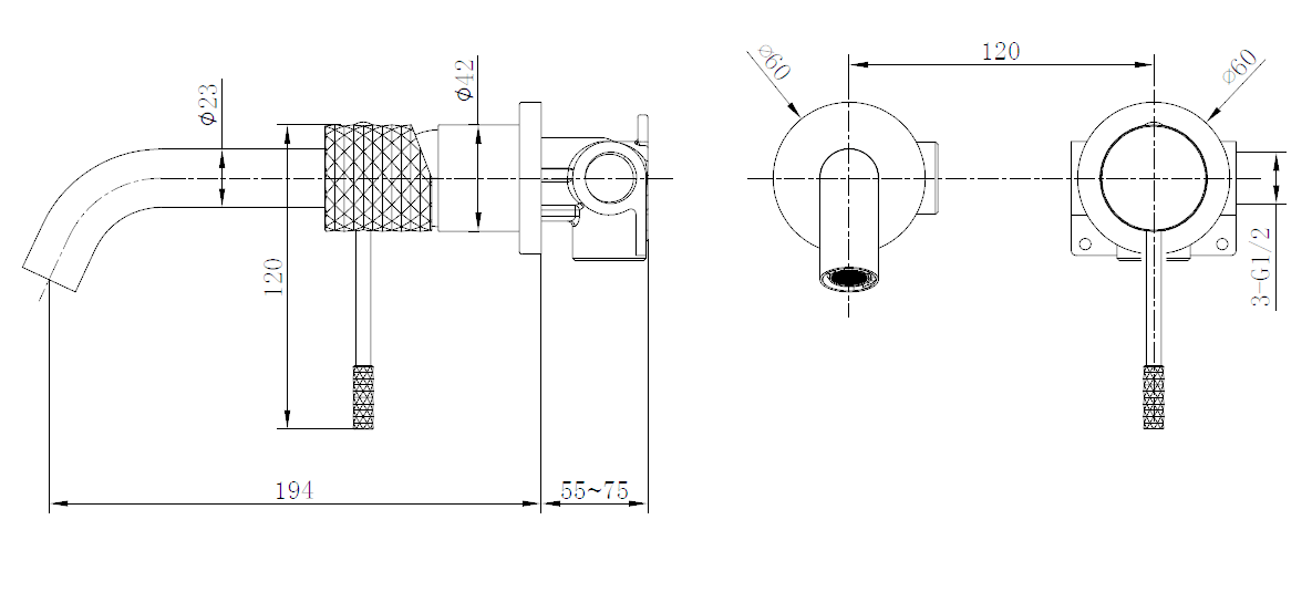 Imex – Génova grifo monomando de lavabo empotrado black gun metal - BricoandPool