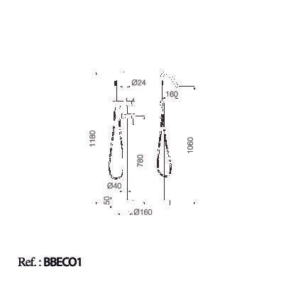 Imex - Grifería monomando exenta de bañera Córcega - BricoandPool