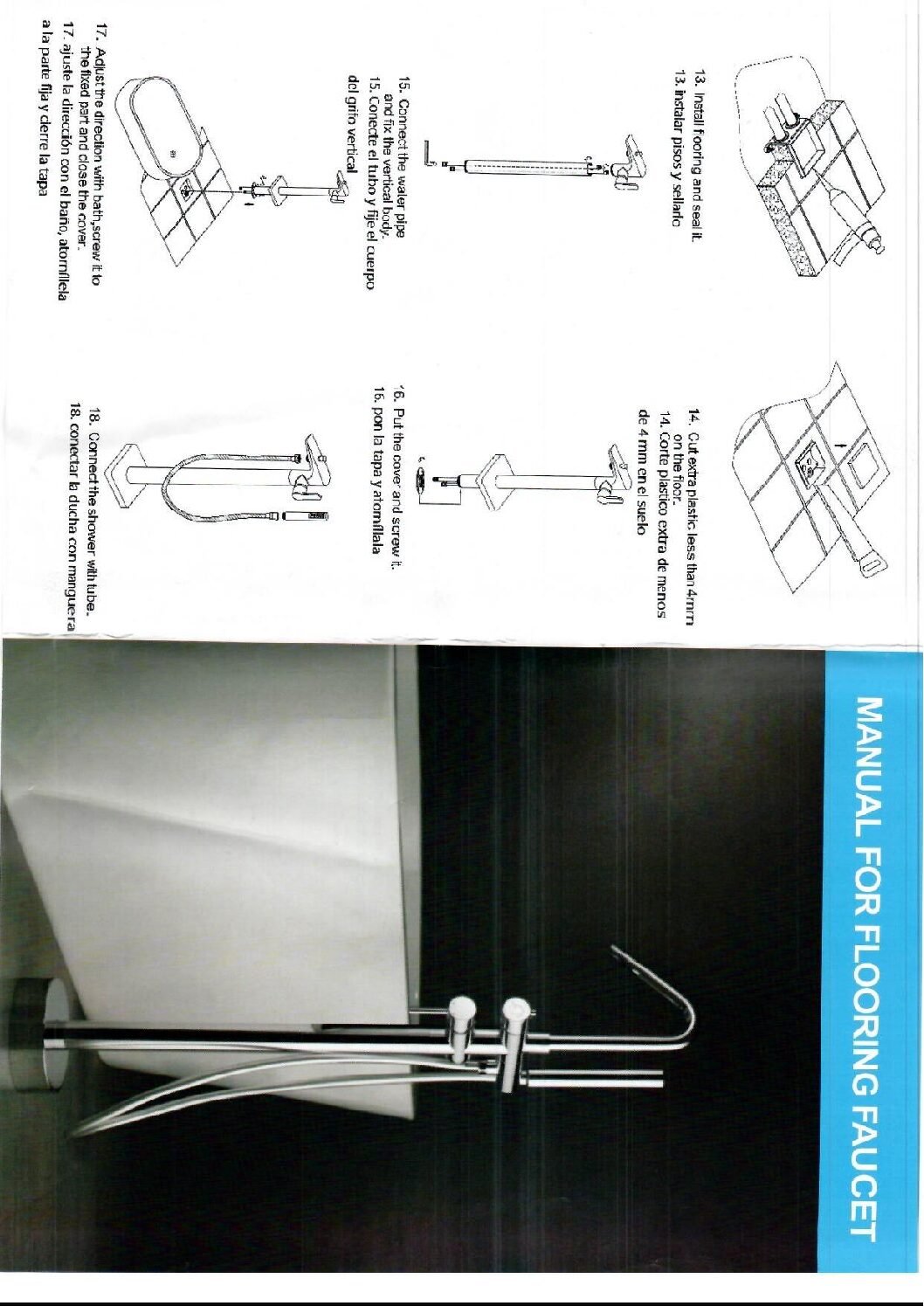 Imex - Grifería monomando exenta de bañera Córcega negro mate - BricoandPool