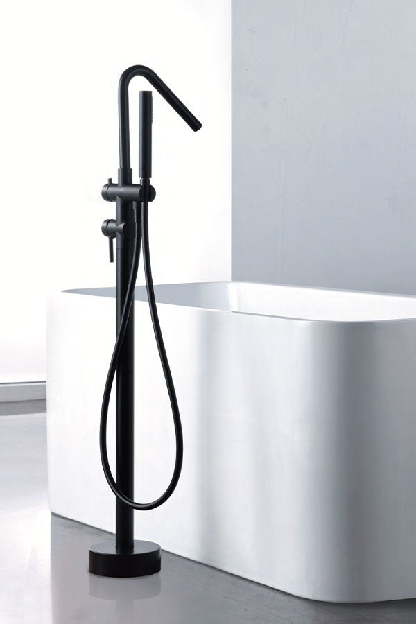 Imex - Grifería monomando exenta de bañera Córcega negro mate - BricoandPool