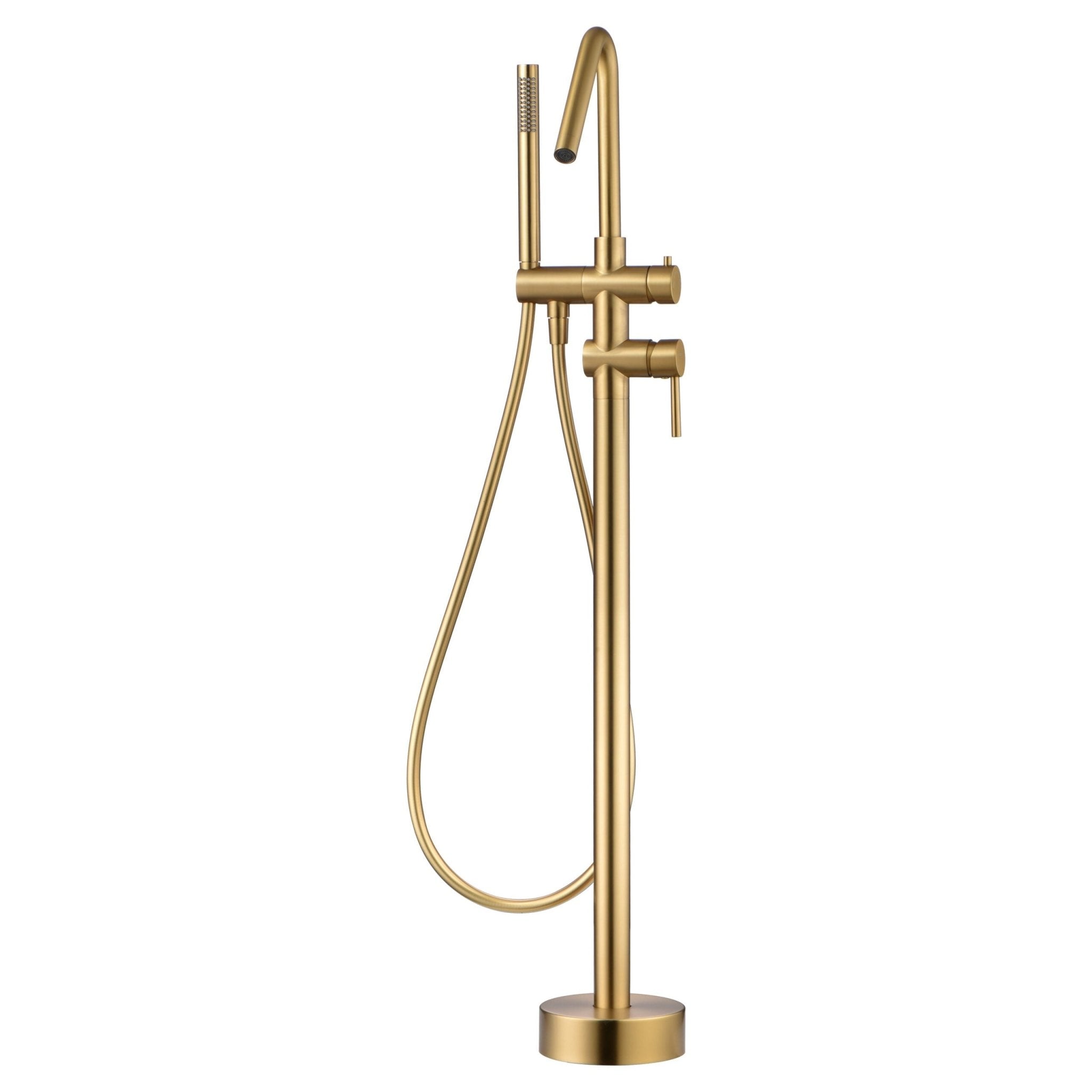 Imex - Grifería monomando exenta de bañera Córcega oro cepillado - BricoandPool