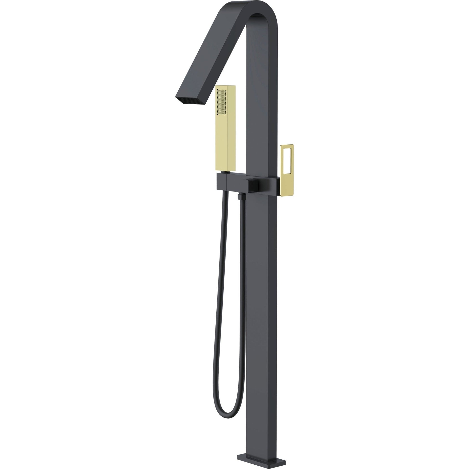 Imex - Grifo de bañera exenta Suecia negro oro brillo - BricoandPool