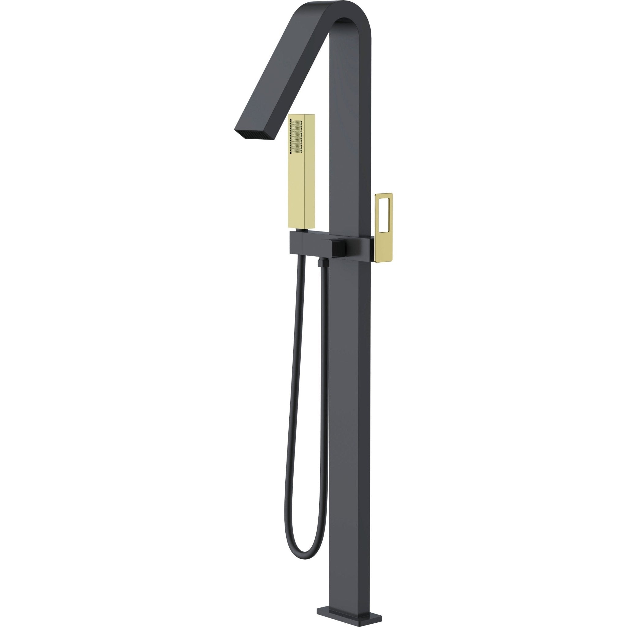 Imex - Grifo de bañera exenta Suecia negro oro brillo - BricoandPool