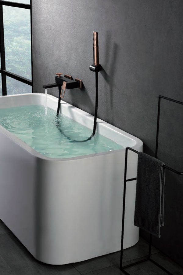 Imex - Grifo de baño/ducha Suecia negro oro rosa - BricoandPool