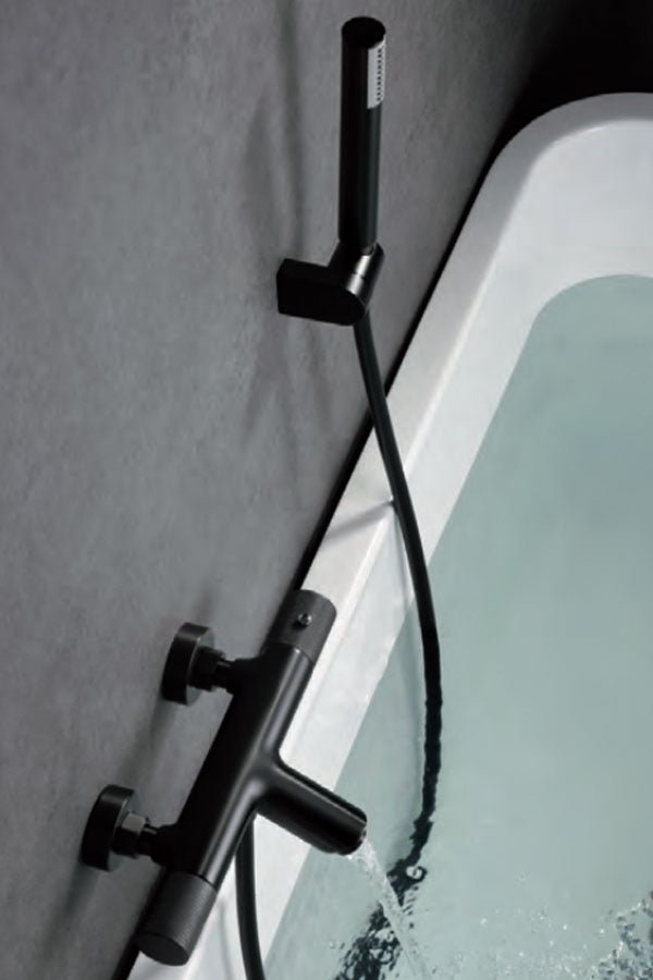 Imex - Grifo de baño/ducha termostático Line black gum metal - BricoandPool