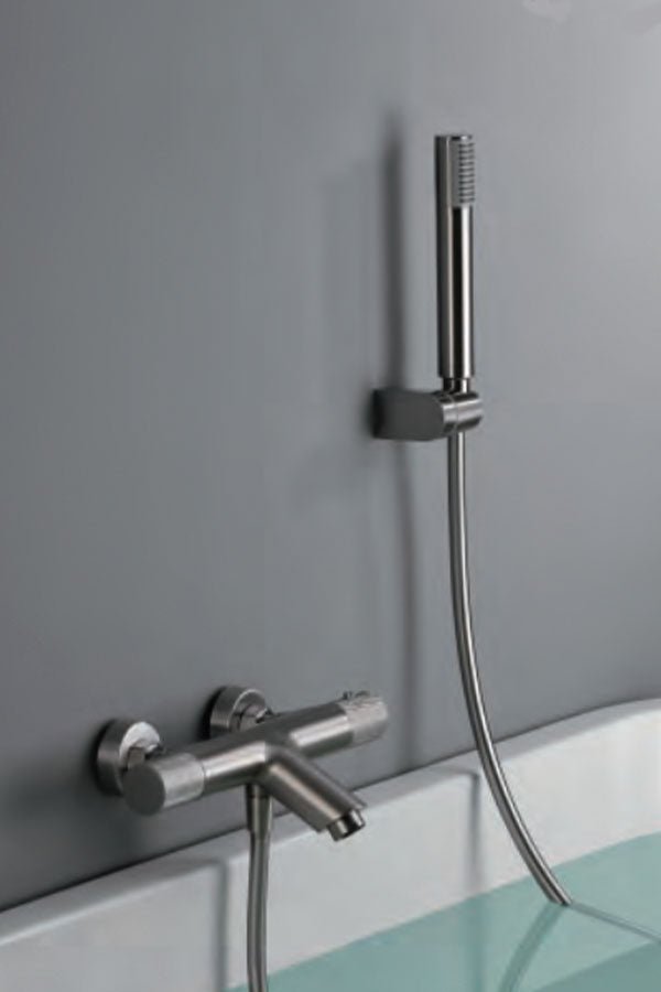 Imex - Grifo de baño/ducha termostático Line níquel cepillado - BricoandPool