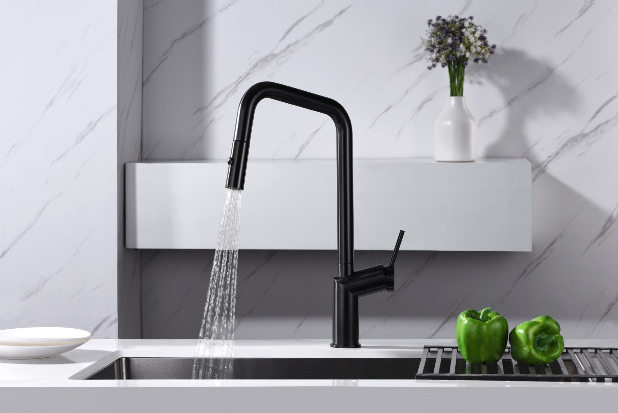 Imex - Grifo de cocina BONN black gun metal - BricoandPool