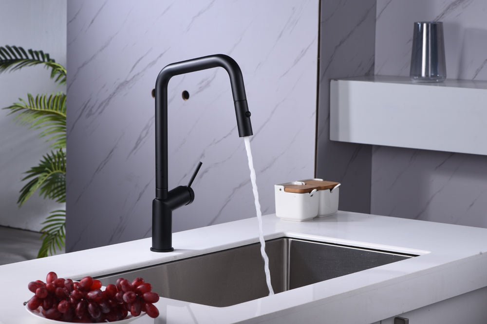 Imex - Grifo de cocina BONN negro mate - BricoandPool