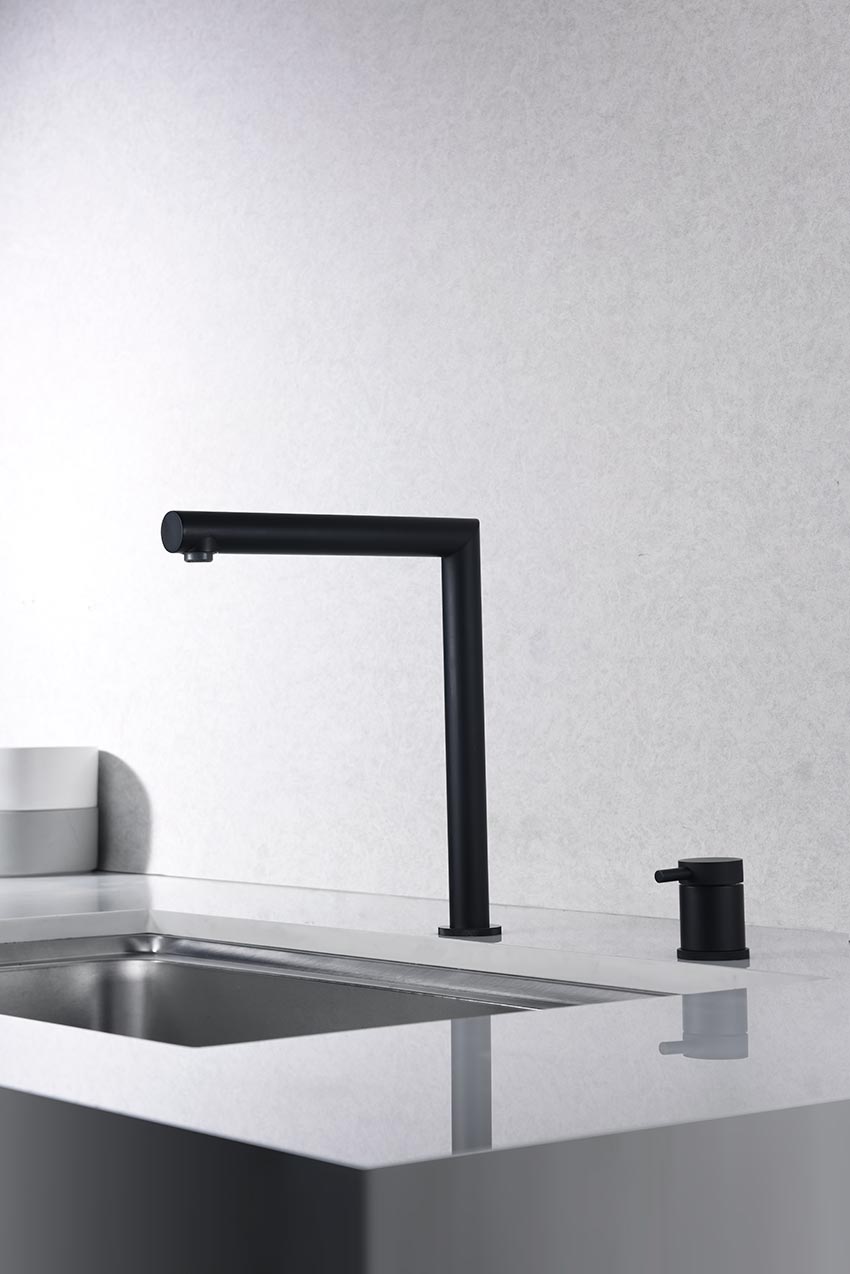 Imex - Grifo de cocina ITACA negro mate - BricoandPool