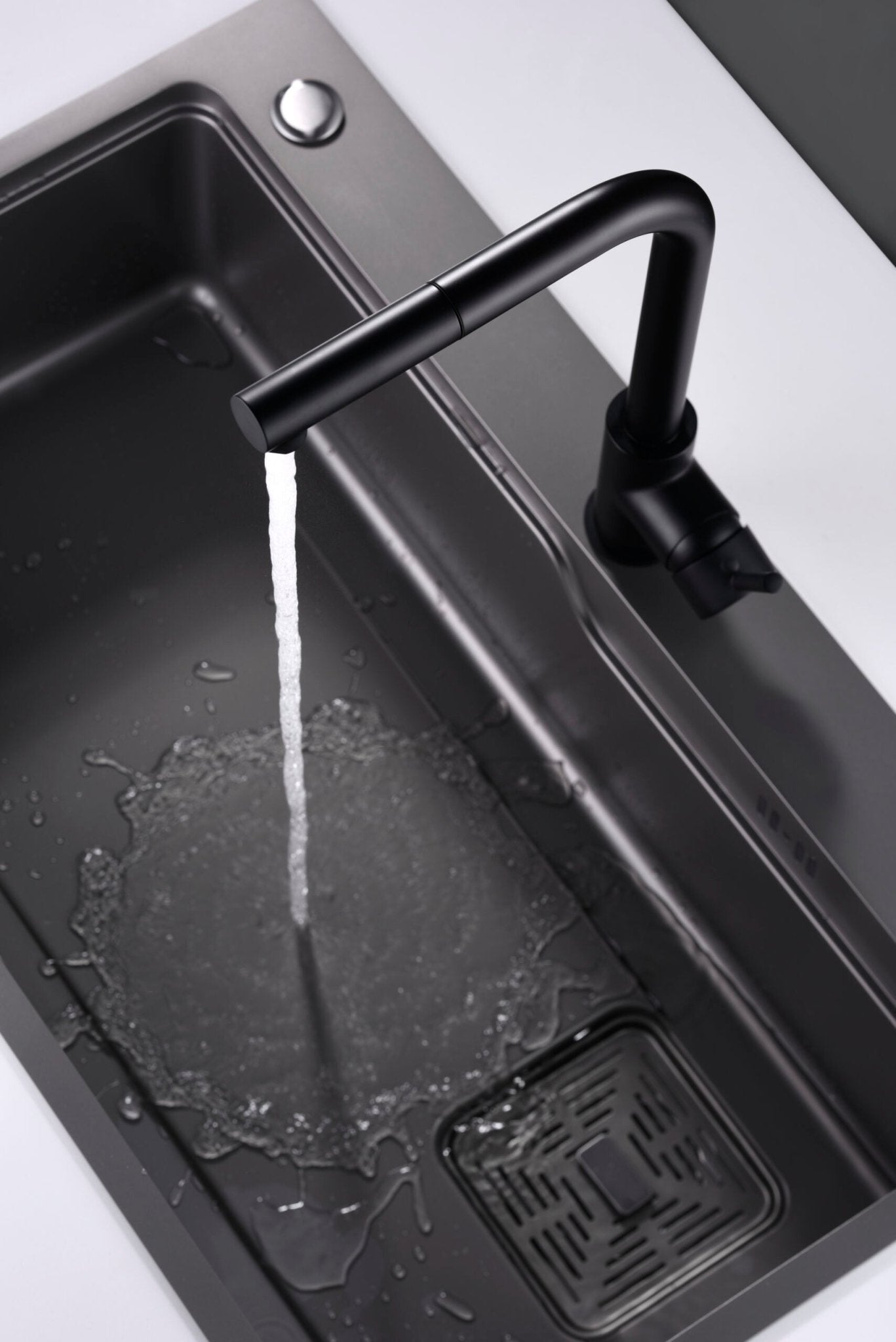 Imex - Grifo de cocina MALTA negro mate - BricoandPool