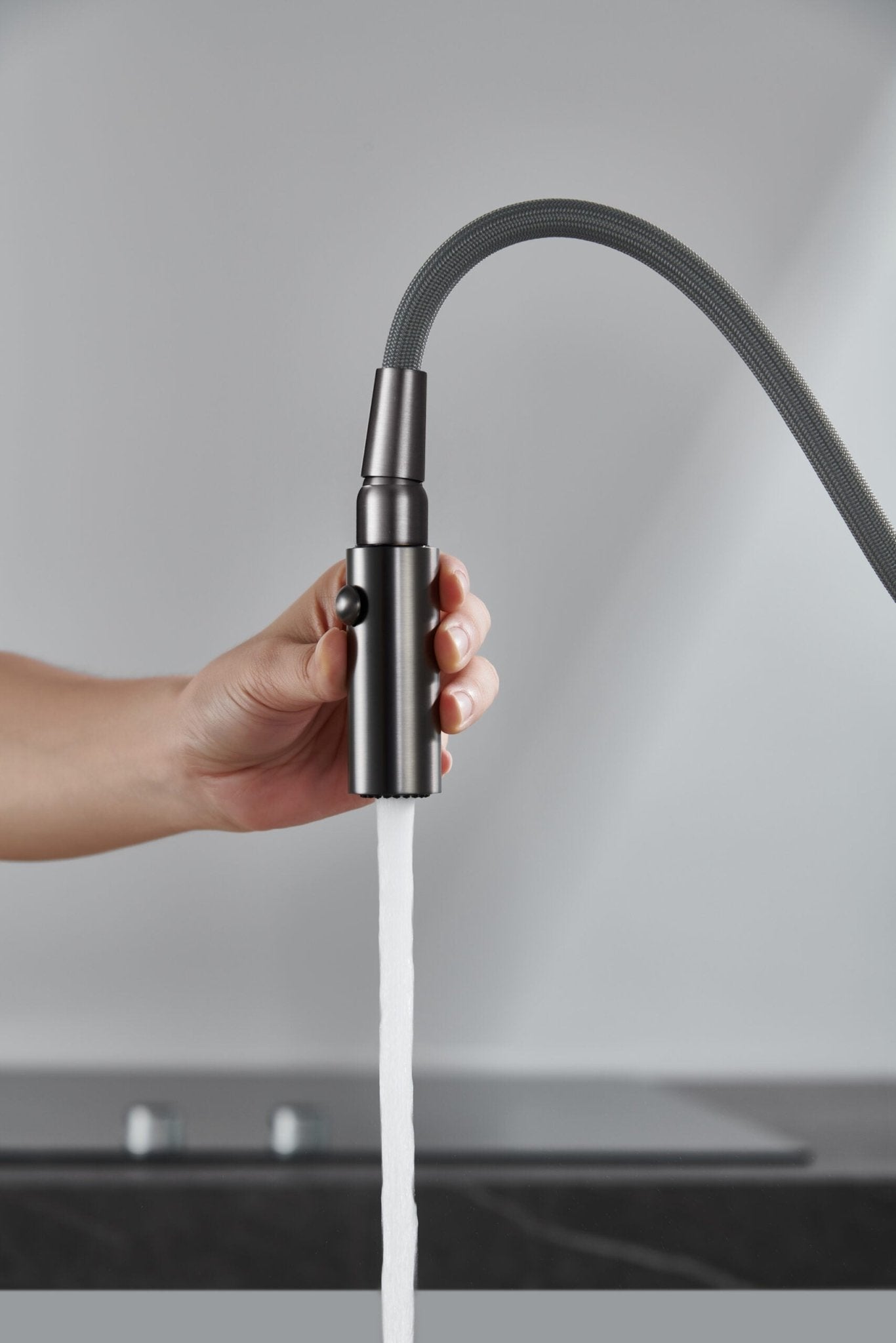 Imex - Grifo de cocina NIZA black gun metal - BricoandPool