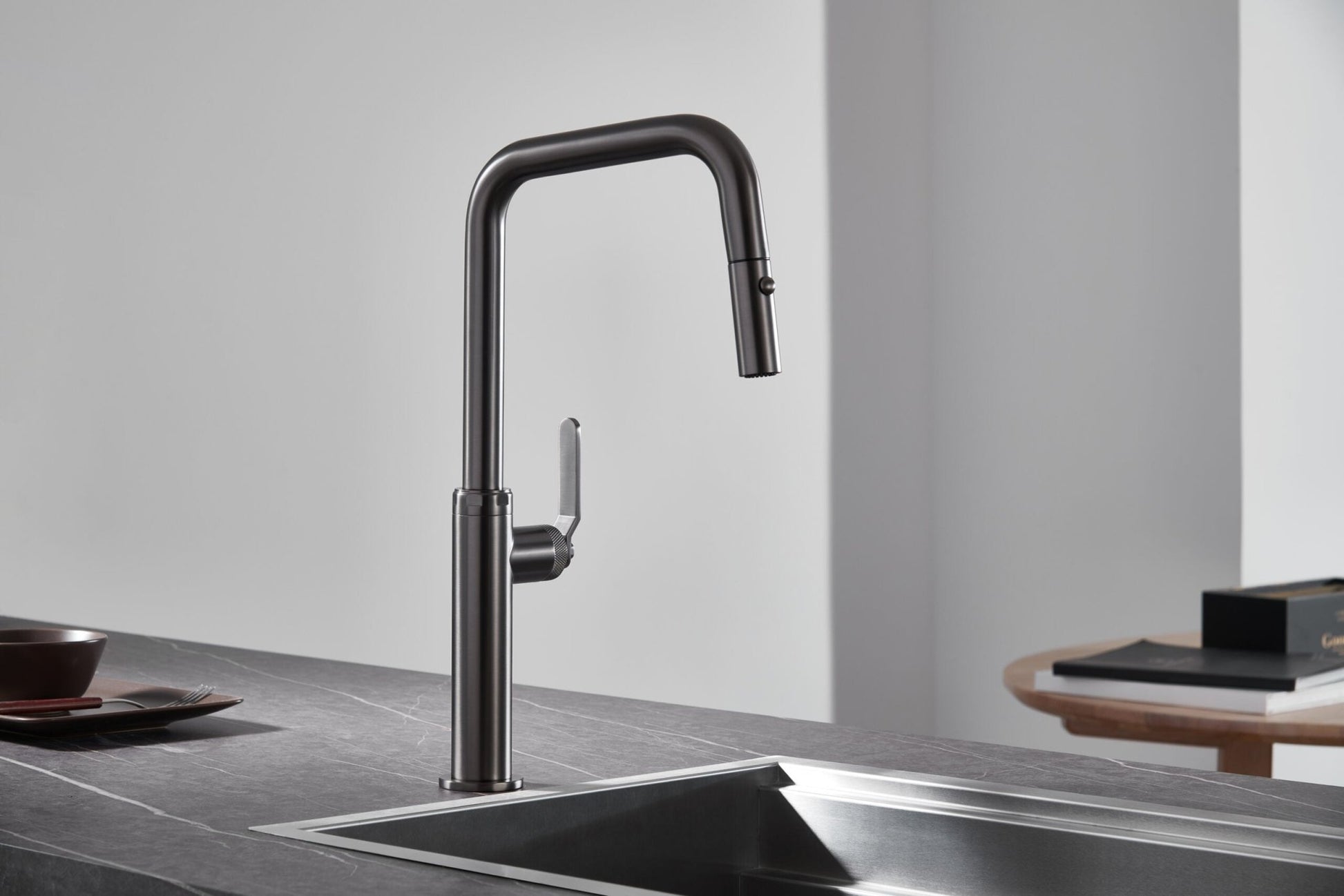 Imex - Grifo de cocina NIZA black gun metal - BricoandPool