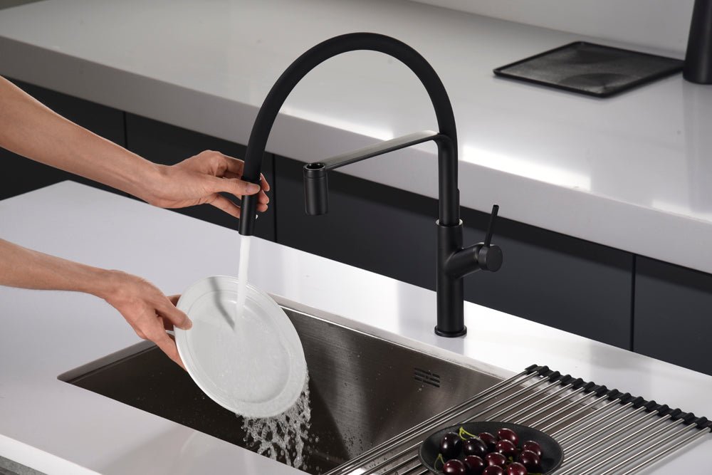 Imex - Grifo de cocina SENA negro mate - BricoandPool